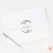Aquarellfarben Weihnachtslabel Runder Aufkleber (Umschlag)