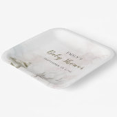 Aquarellfarben Weißblütenspinner oder Kinderspülun Pappteller (Gewinkelt)