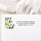 Aquarellfarben Weiße Blumengrün Anschrift (Insitu)