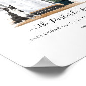 Aquarellfarben Weiße Hamptons Art Türrahmen Collie Poster (Ecke)