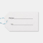 Aquarellfarben Weißer Blume Kranzkreuz Taufen Geschenkanhänger (Rückseite Horizontal)