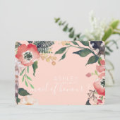 Aquarellfarben werden Sie mein Name für eine Bride Einladung (Stehend Vorderseite)