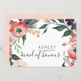 Aquarellfarben werden Sie mein Name für eine Bride Einladung