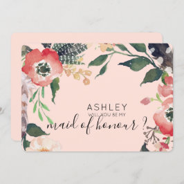 Aquarellfarben werden Sie mein Name für eine Bride Einladung