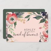 Aquarellfarben werden Sie mein Name für eine Bride Einladung (Vorne/Hinten)