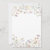 Aquarellfarben Wildblume Baby in Bloom Baby Dusche Einladung (Rückseite)