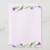 Aquarellfarben Wildblume Frühjahrspinte Kinderdusc Einladung (Rückseite)