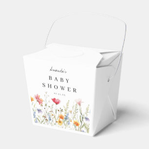 Aquarellfarben Wildblume Kinderdusche Gefälligkeit Geschenkschachtel