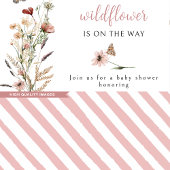 Aquarellfarben Wildblume Rose Goldene Mädchendusch Einladung