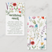 Aquarellfarben Wildblume Weiß wünschenswert gut Begleitkarte (Vorne/Hinten)