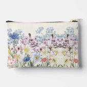 Aquarellfarben Wildblume Wiesenblumenpouch Zubehörtasche (Rückseite)
