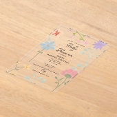 Aquarellfarben Wildblumen Blumenkinderdusche Acryleinladungen (Ablage )