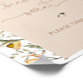 Aquarellfarben Wildblumen Boho Babies sind süß Poster (Ecke)