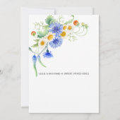 Aquarellfarben Wildblumen Brautdusche Einladung (Rückseite)