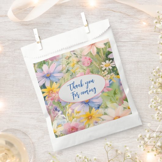 Aquarellfarben Wildblumen Brautparty Gefälligkeits Geschenktütchen (Ausgeschnitten)