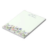 Aquarellfarben-Wildblumen, Ein Hinweis des Lehrers Notizblock (Rotiert)