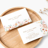 Aquarellfarben-Wildblumen-florale Visitenkarte