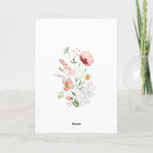 Aquarellfarben-Wildblumen Foto Save the Date Karte (Rückseite)