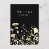 Aquarellfarben-Wildblumen für Schwarzhandelsproduk Begleitkarte (Vorderseite)