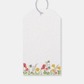 Aquarellfarben Wildblumen Hochzeit Danke, dass Sie Geschenkanhänger (Rückseite)