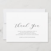 Aquarellfarben Wildblumen Hochzeitsflat Danke Kart (Vorderseite)