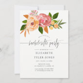 Aquarellfarben Wildblumen Junggeselinnen-Abschied  Einladung (Vorderseite)