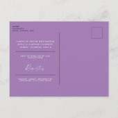 Aquarellfarben Wildblumen Lavendel Brautparty Einladungspostkarte (Rückseite)