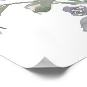 Aquarellfarben-Wildblumen Lavendel-Duschplakat Poster (Ecke)