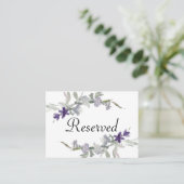 Aquarellfarben Wildblumen Lavendel Platzkarte (Stehend Vorderseite)