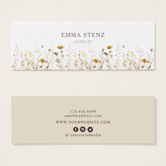 Aquarellfarben-Wildblumen mit Hoops anzeigen (Vorne & Hinten)