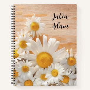 Aquarellfarben-Wildblumen personalisierter Name No Notizblock