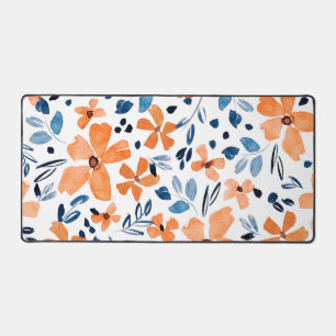 Aquarellfarben-Wildblumen Personalisierter Skriptn Schreibtischunterlage
