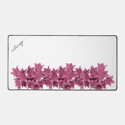 Aquarellfarben-Wildblumen Personalisierter Skriptn Schreibtischunterlage (Vorderseite)