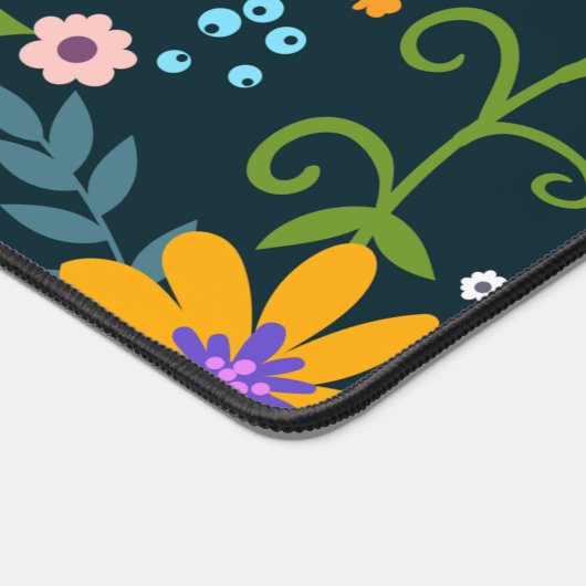 Aquarellfarben Wildblumen Personalisierter Skriptn Schreibtischunterlage (Ecke)