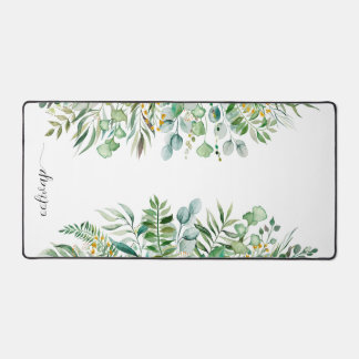 Aquarellfarben-Wildblumen Personalisierter Skriptn Schreibtischunterlage