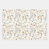 Aquarellfarben Wildblumen Rustikale Ästhetik Botan Geschenkpapier Set (Vorderseite 2)