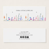 Aquarellfarben Wildblumen sammeln Hoop Stud Mini C (Vorne & Hinten)