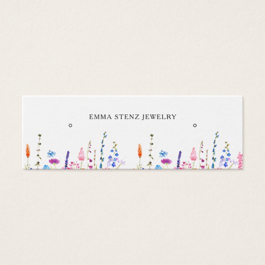 Aquarellfarben Wildblumen sammeln Hoop Stud Mini C (Vorderseite)