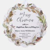 Aquarellfarben zarter Sturz neues Baby Ornament Karte (Rückseite)