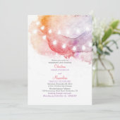 Aquarellfarben-Zeichenkette Einladung (Stehend Vorderseite)