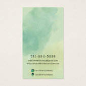 Aquarellfarben ziehen Green Earring Display Card (Rückseite)