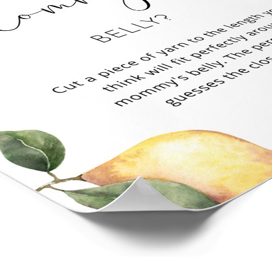 Aquarellfarben-Zitrone, wie groß das Bauchposter d Poster (Ecke)