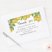 Aquarellfarben-Zitronen bedanken sich bei Geschäft Rechteckiger Aufkleber (Umschlag)