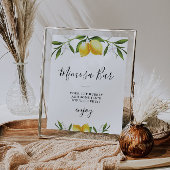 Aquarellfarben-Zitronen-Brautparty-Mimosa-Bar Poster