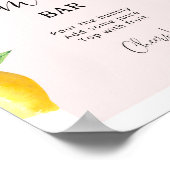 Aquarellfarben-Zitronen, rosa Mama-osa-Bar Poster (Ecke)