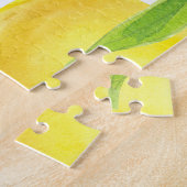 Aquarellfarben Zitronen und Blätter: Muster. Puzzle (Seite)