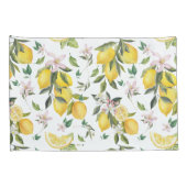 Aquarellfarben Zitronenblumenmuster Kissenbezug (Rückseite-Rechts)