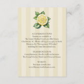 Aquarellfarben Zitronengelbe Zitrusfrüchte Rustika Begleitkarte (Rückseite)