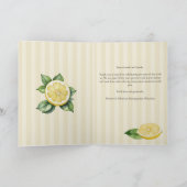 Aquarellfarben Zitronengelbe Zitrusfrüchte Rustika Dankeskarte (Innenseite)