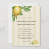Aquarellfarben Zitronengelbe Zitrusfrüchte Rustika Einladung (Vorderseite)